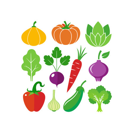 vegetables icons over white background. vector illustration,eps10のイラスト素材