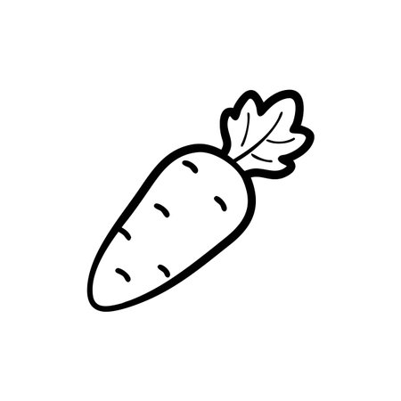 Carrot line icon, concept illustration, outline symbol, vector sign, linear symbol.のイラスト素材