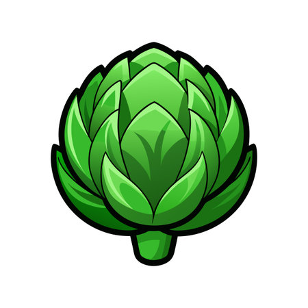Artichoke isolated on white background. Vector illustration. Eps 10のイラスト素材