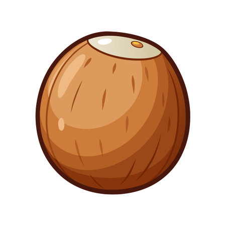 Coconut icon. Cartoon illustration of coconut vector icon for web designのイラスト素材
