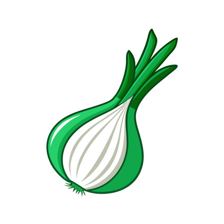 Onion vegetable icon. Cartoon illustration of onion vegetable vector icon for web designのイラスト素材