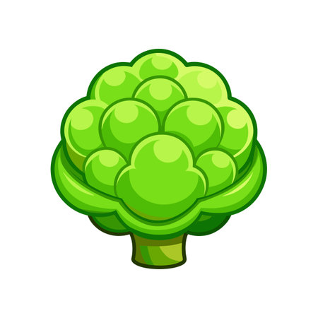 Cute broccoli icon. Cartoon illustration of cute broccoli vector icon for web designのイラスト素材