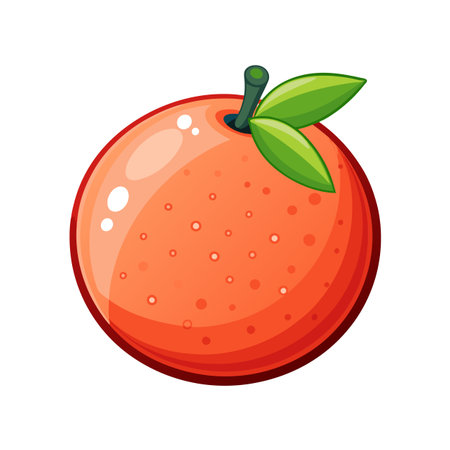 Orange fruit icon. Cartoon illustration of orange fruit vector icon for web designのイラスト素材