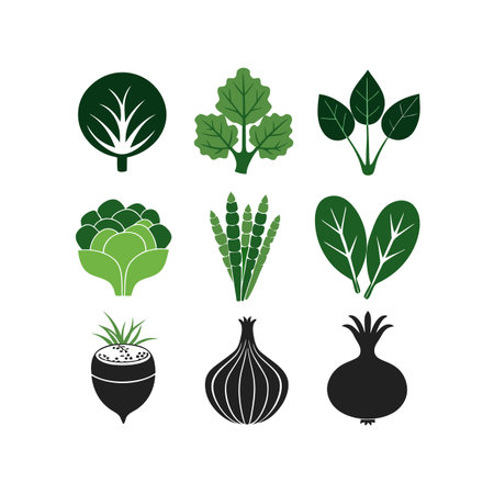 Vegetables icons set. Isolated on white background. Vector illustration.のイラスト素材