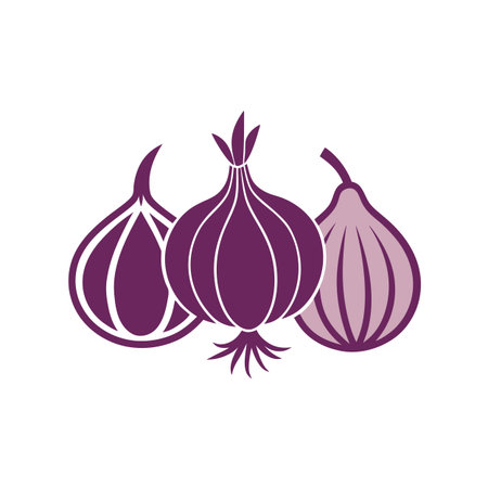 onion icon vector isolated on white background for your web and mobile app design, Onion logo conceptのイラスト素材