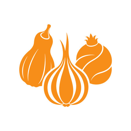 Garlic icon. Vegetable and food theme. Isolated design. Vector illustrationのイラスト素材