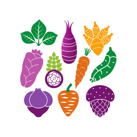 vegetables icons design, vector illustration eps10 graphic.のイラスト素材