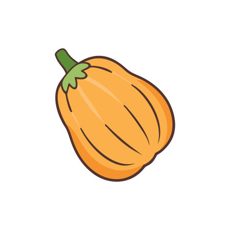Bright Acorn Squash Vegetable Symbolのイラスト素材