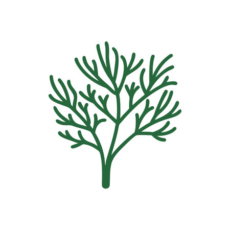 Vibrant Dill Fresh Herb Illustrationのイラスト素材