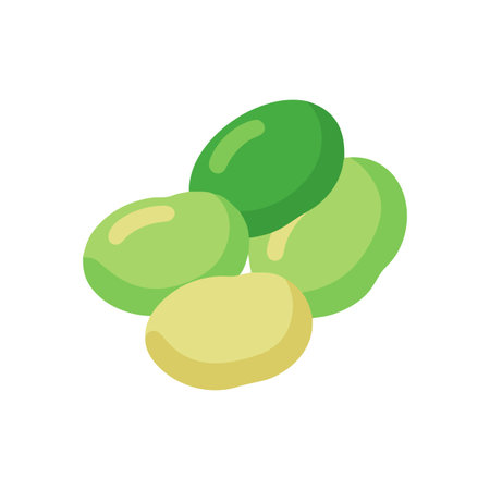 Lima Beans Fresh Vegetable Iconのイラスト素材