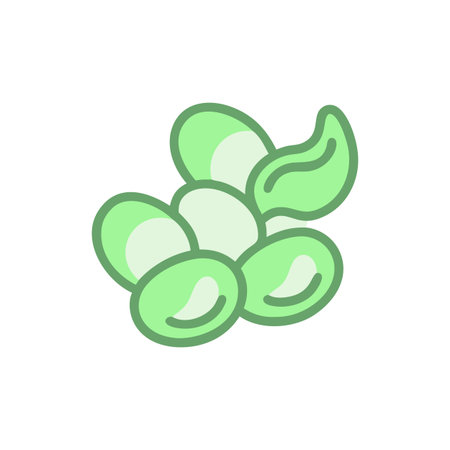 Vibrant Lima Beans Fresh Vegetable Illustrationのイラスト素材