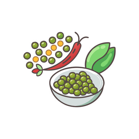 Artistic Mung Beans Healthy Food Designのイラスト素材