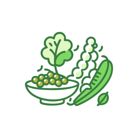 Vibrant Mung Beans Fresh Vegetable Illustrationのイラスト素材