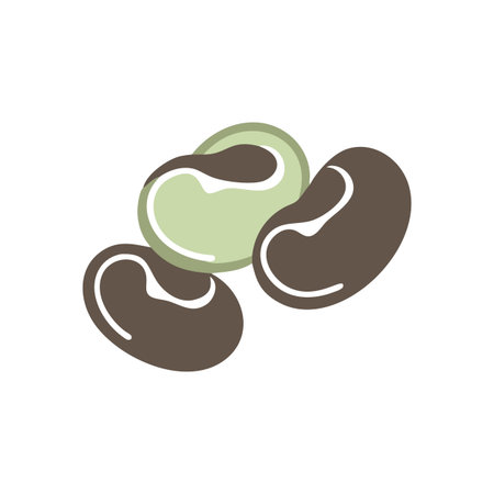 Creative Lima Beans Culinary Representationのイラスト素材