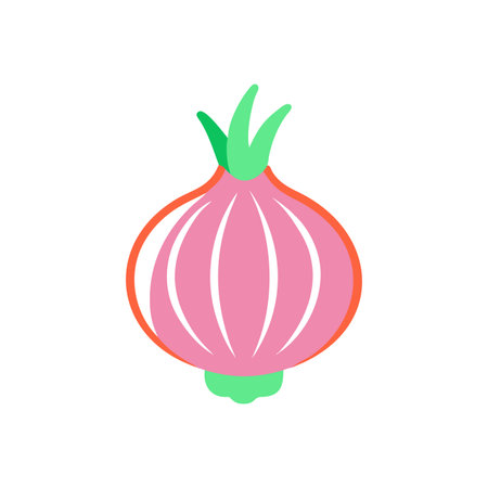 Onion Fresh Vegetable Culinary Iconのイラスト素材