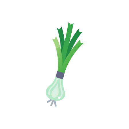 Vibrant Scallions Fresh Vegetable Illustrationのイラスト素材