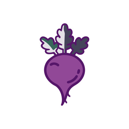 Vibrant Turnip Fresh Vegetable Illustrationのイラスト素材