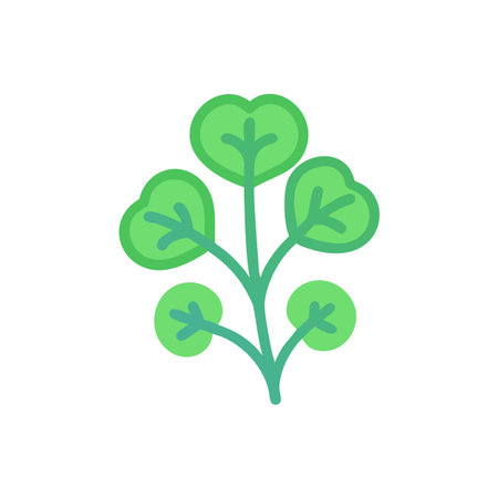Artistic Watercress Healthy Food Designのイラスト素材