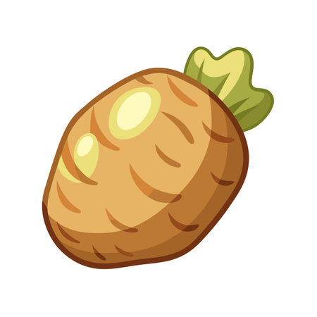 Fresh turnip vegetable icon. Cartoon illustration of fresh turnip vegetable vector icon for webのイラスト素材