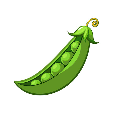 Pea pod icon. Cartoon illustration of peas pod vector icon for web designのイラスト素材