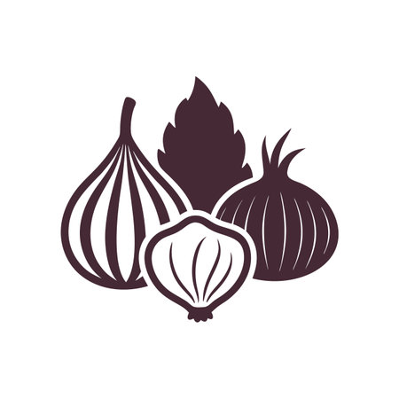 onion icon vector illustration design template on white background for web and mobile appのイラスト素材