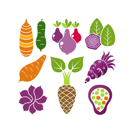 vegetables icons over white background. vector illustration,eps10のイラスト素材