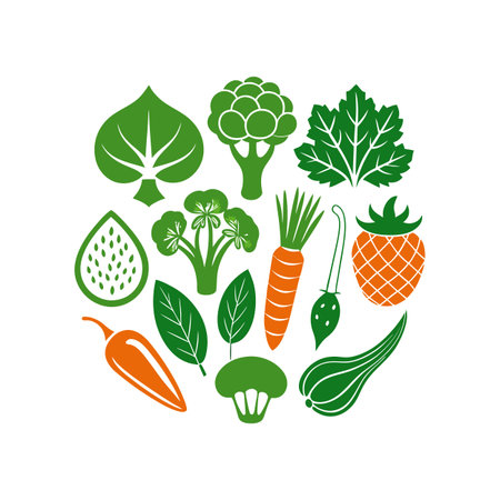 vegetables icons design, vector illustration eps10 graphic.のイラスト素材
