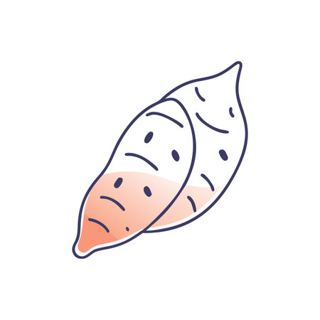 Sweet potato vector icon. Isolated illustration of sweet potato icon.のイラスト素材