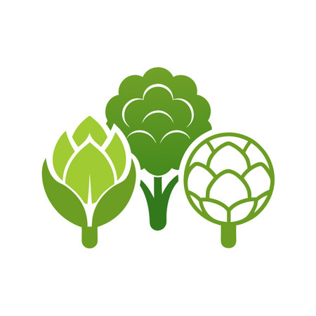 Artichoke and artichoke. Vector illustration, flat designのイラスト素材