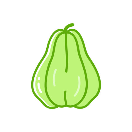 Papaya. Vector illustration. Isolated on white background.のイラスト素材