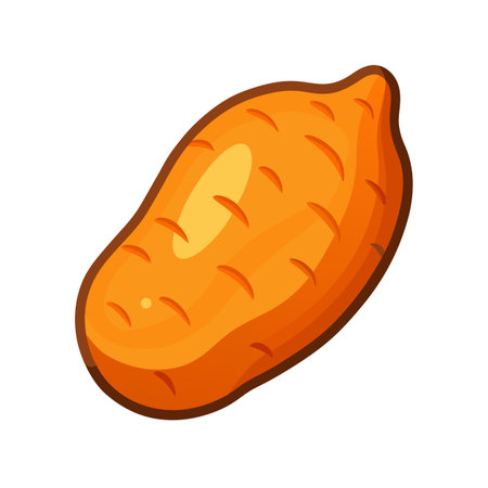 Sweet potato icon. Cartoon illustration of sweet potato vector icon for web designのイラスト素材