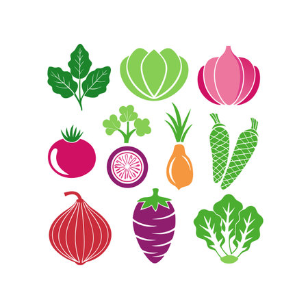vegetables icon over white background vector illustration. colorful design.のイラスト素材