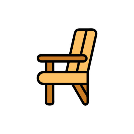 Stylish Adirondack Chair for Backyard Comfortのイラスト素材