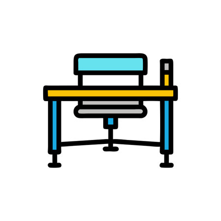 Modern Adjustable Desk for Versatile Workspacesのイラスト素材
