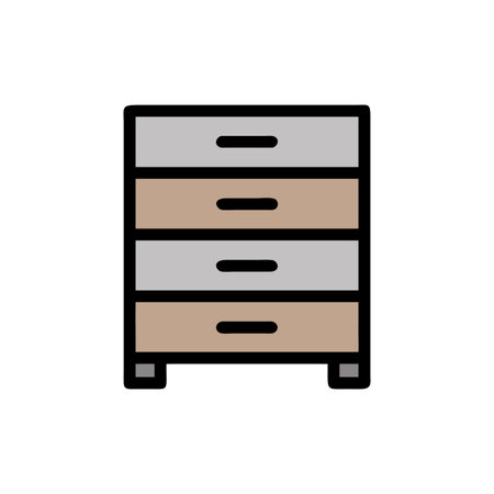 Chic Chest of Drawers for Bedroom Decorのイラスト素材