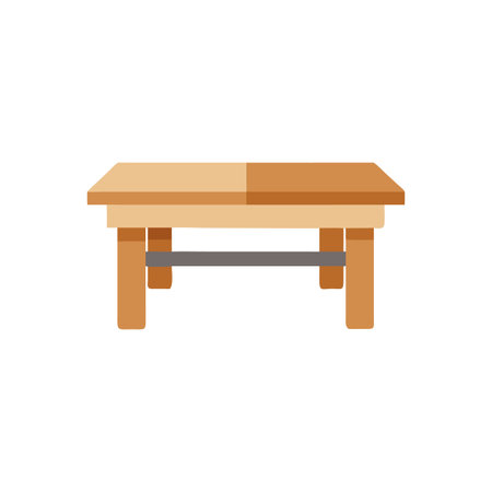 Elegant Butcher Block Table for Home Cooksのイラスト素材