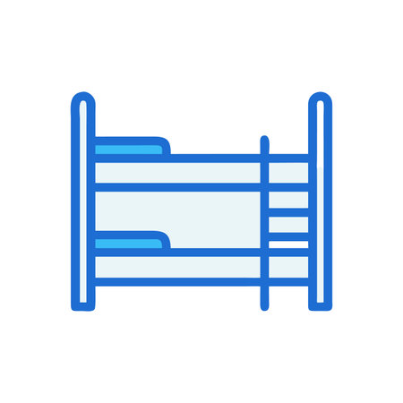Chic Bunk Bed for Space-Saving Solutionsのイラスト素材