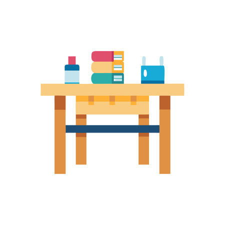 Elegant Craft Table for Organized Creativityのイラスト素材