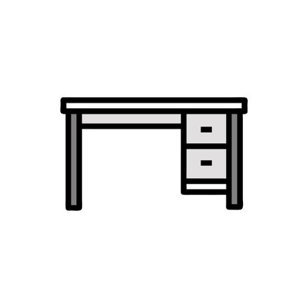 Stylish Corner Desk for Organized Livingのイラスト素材