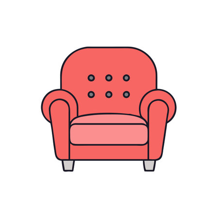 Chic Club Chair for Elegant Livingのイラスト素材