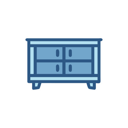 Elegant Console Cabinet for Modern Interiorsのイラスト素材