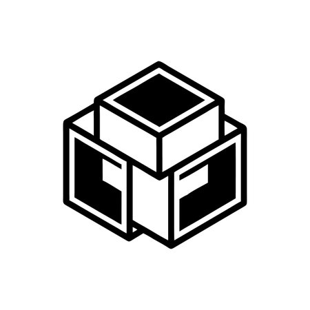 Elegant Cube Storage Unit for Organized Livingのイラスト素材