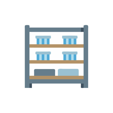 Functional Display Shelf for Organized Livingのイラスト素材