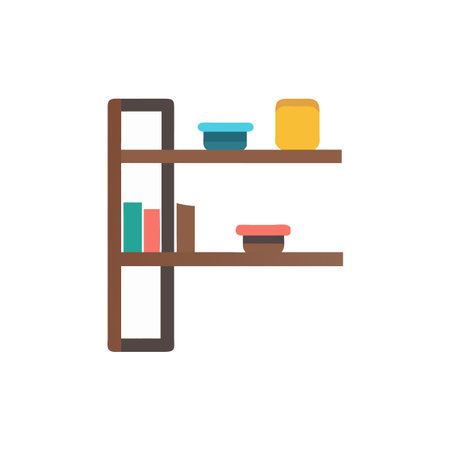 Elegant Corner Shelf for Modern Interiorsのイラスト素材