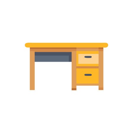 Chic Corner Desk for Modern Workspacesのイラスト素材