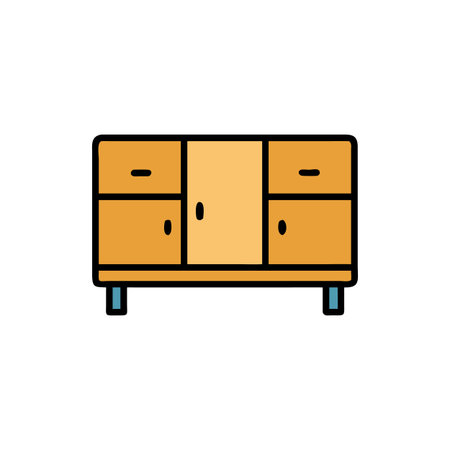 Charming Dresser for Cozy Bedroomsのイラスト素材