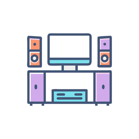 Functional Entertainment Center for Stylish Decorのイラスト素材