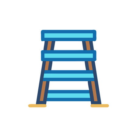 Elegant Ladder Shelf Designのイラスト素材