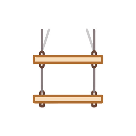 Elegant Hanging Wall Shelf for Modern Decorのイラスト素材