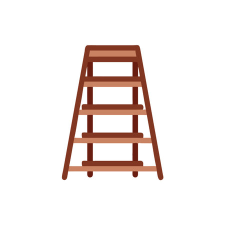 Stylish Ladder Shelf Designのイラスト素材